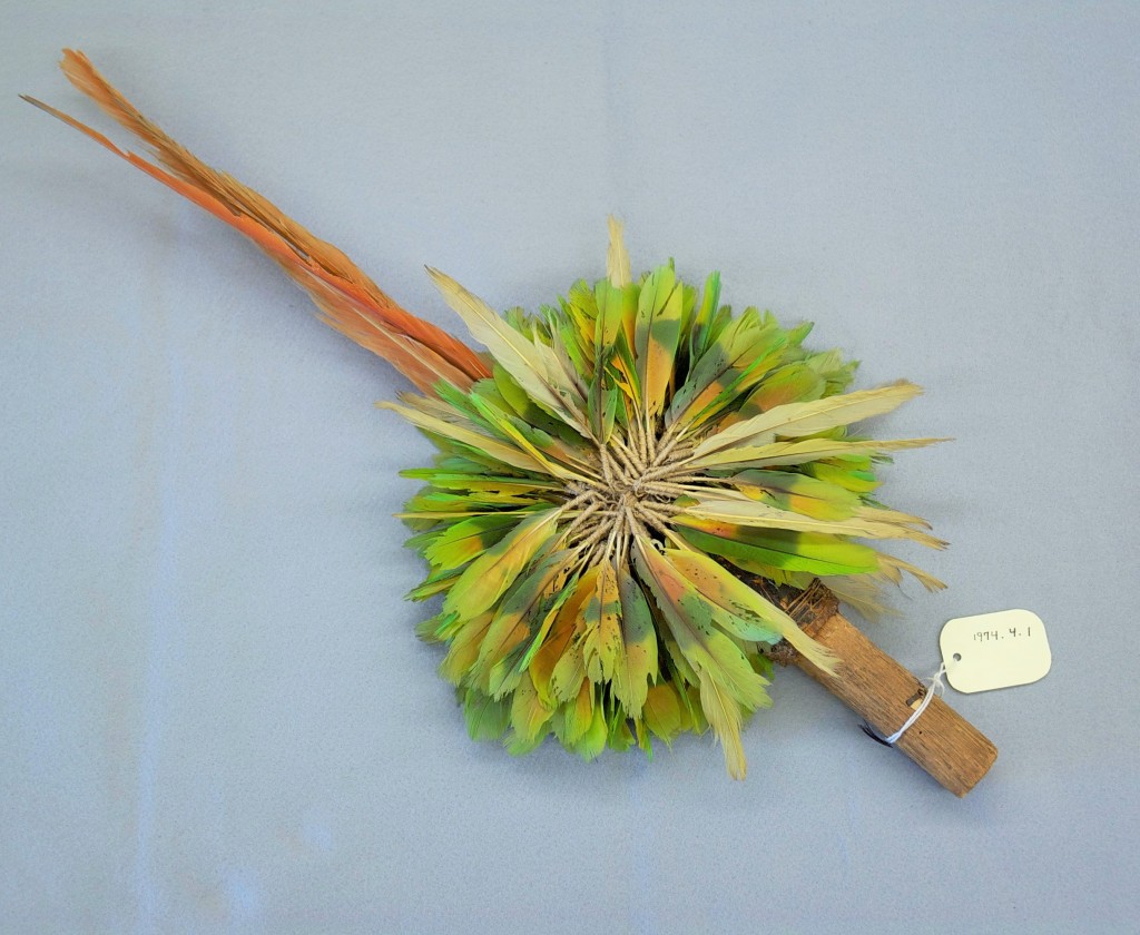 feathered staff