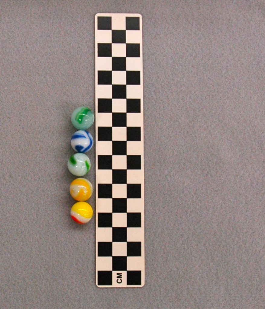 A sample of the marbles salvaged from the Danforth Site during Professor Dyson's excavations
